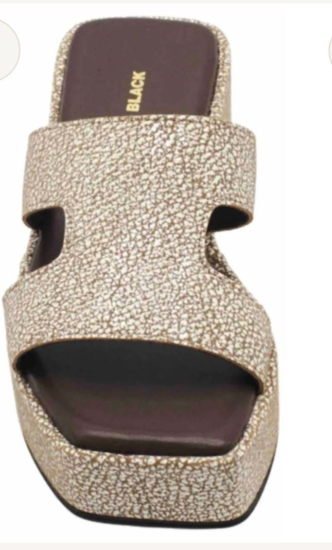 Blunt T Wedge Sandal Silver
