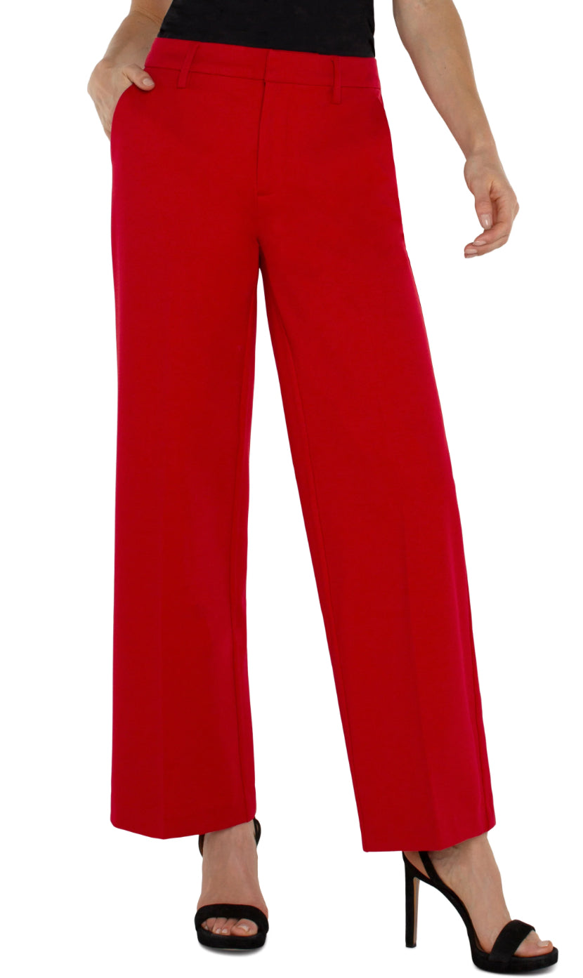 Kelsey Wide Leg Trouser LM4654M42 Tango Red - Urban Shoetique