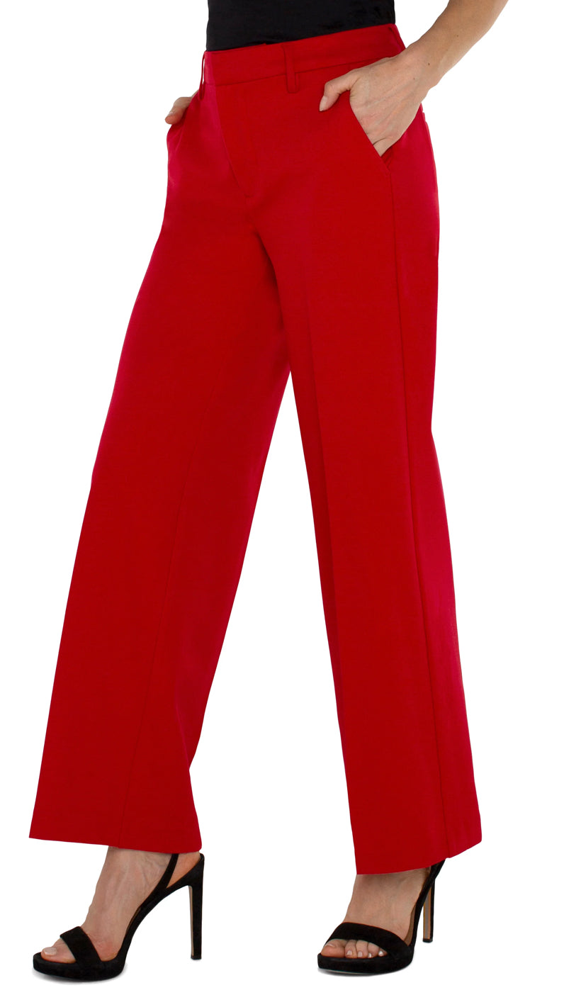 Kelsey Wide Leg Trouser LM4654M42 Tango Red - Urban Shoetique