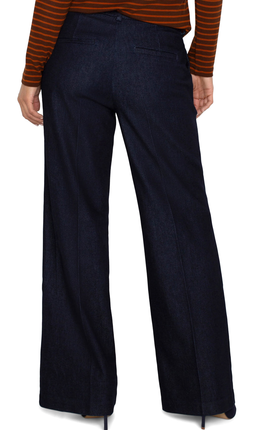 Kelsey Wide Leg Trouser LM4654SSL Indigo Rinse - Urban Shoetique