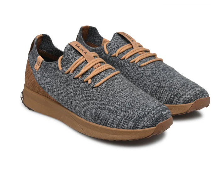 Tsavo M 2.0 Wool Steel Grey - Tobacco - Urban Shoetique