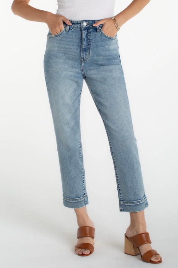 LM2909VF Liv Relaxed Crop Skinny W/ Wide Hem