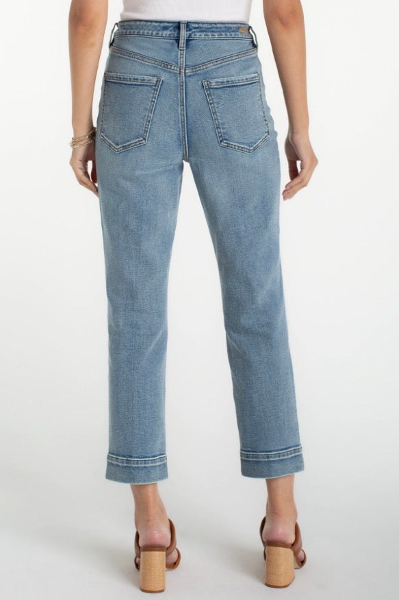 LM2909VF Liv Relaxed Crop Skinny W/ Wide Hem