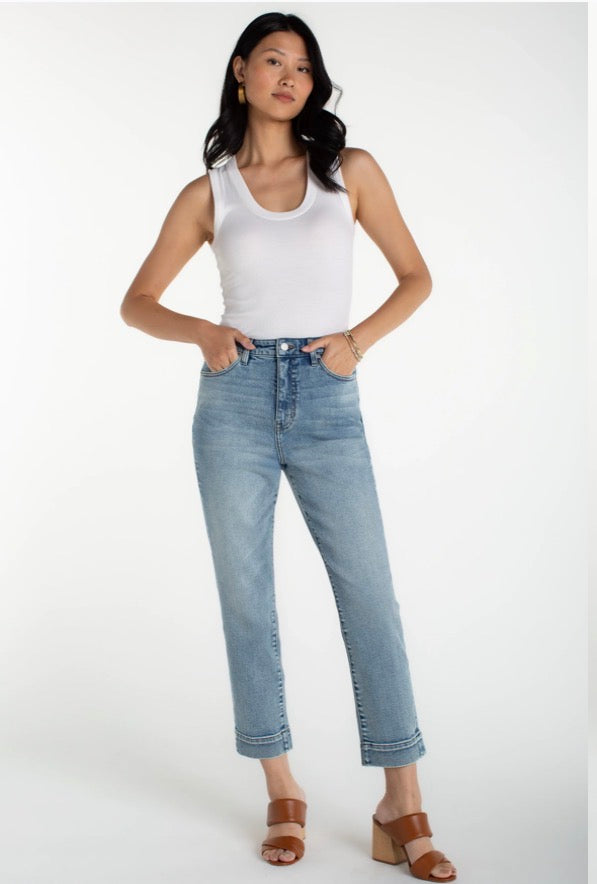 LM2909VF Liv Relaxed Crop Skinny W/ Wide Hem