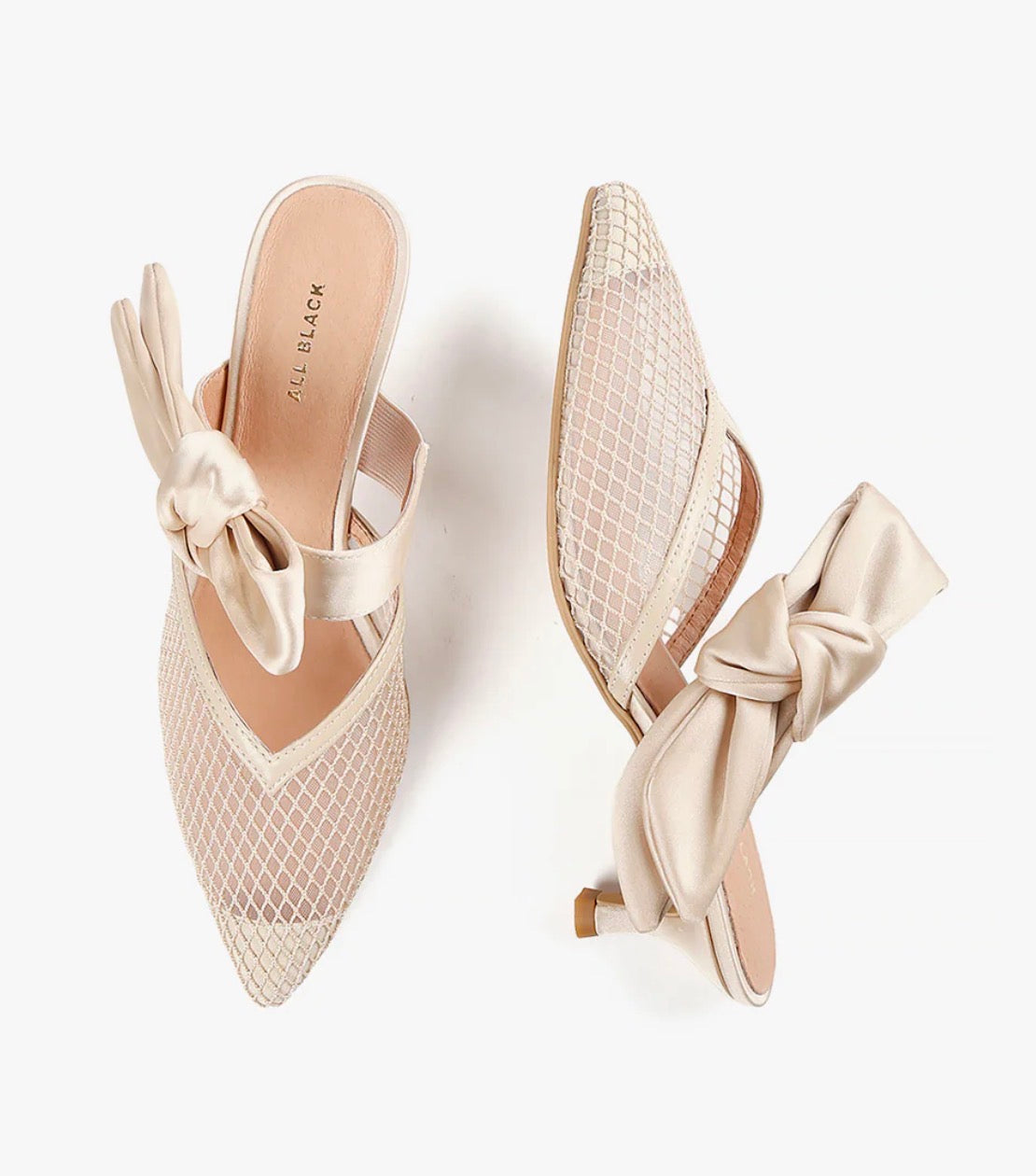 Side Bow Mule Beige