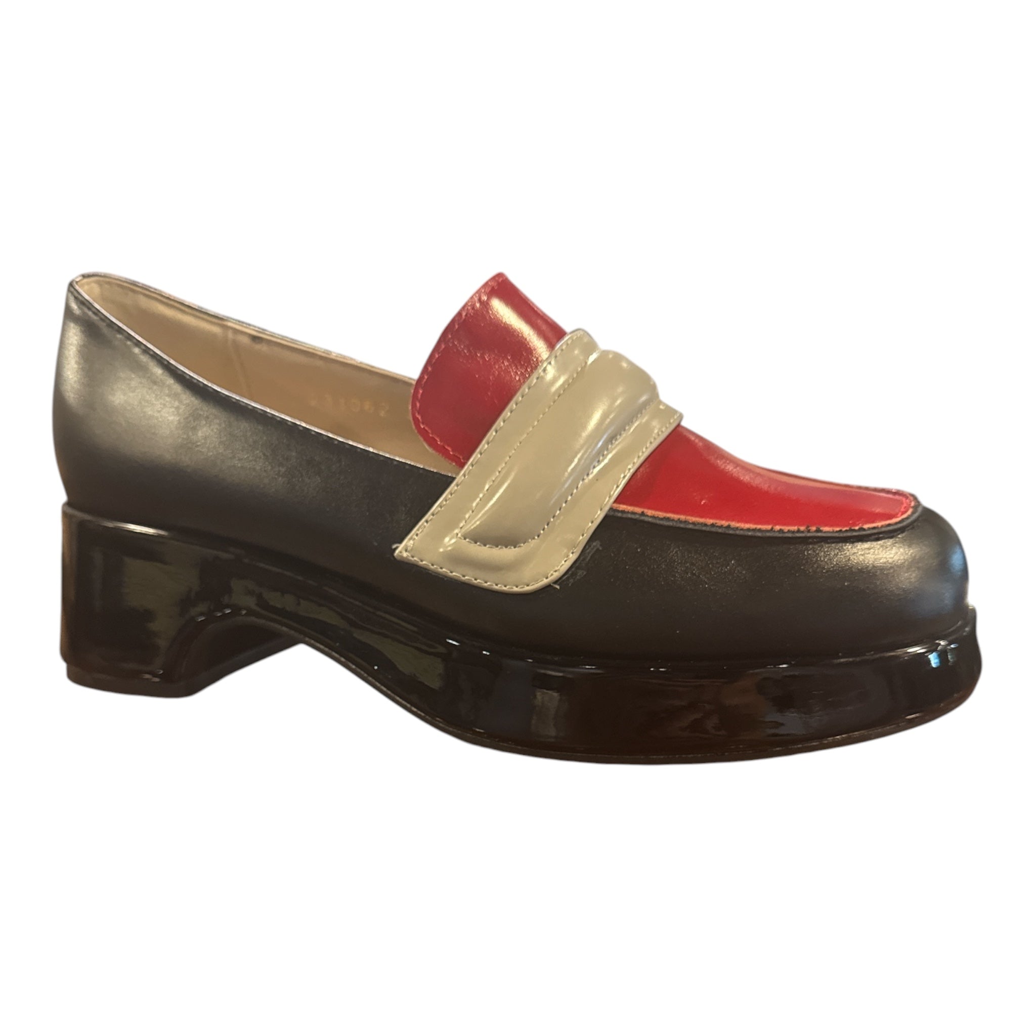 Banded Loafer Blk/Red
