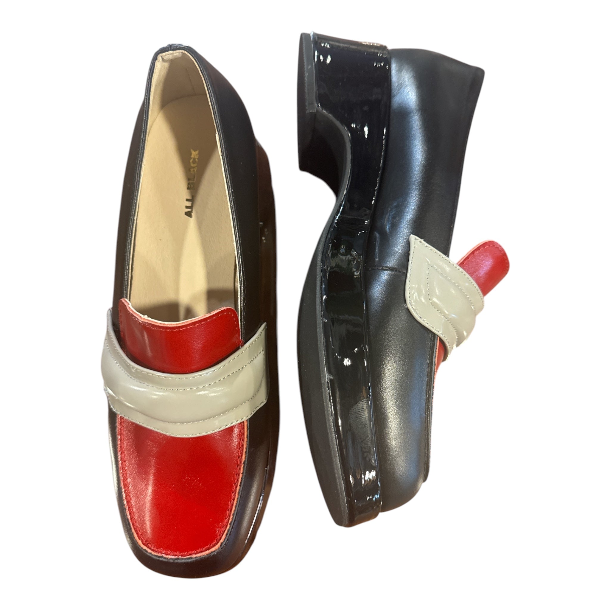Banded Loafer Blk/Red
