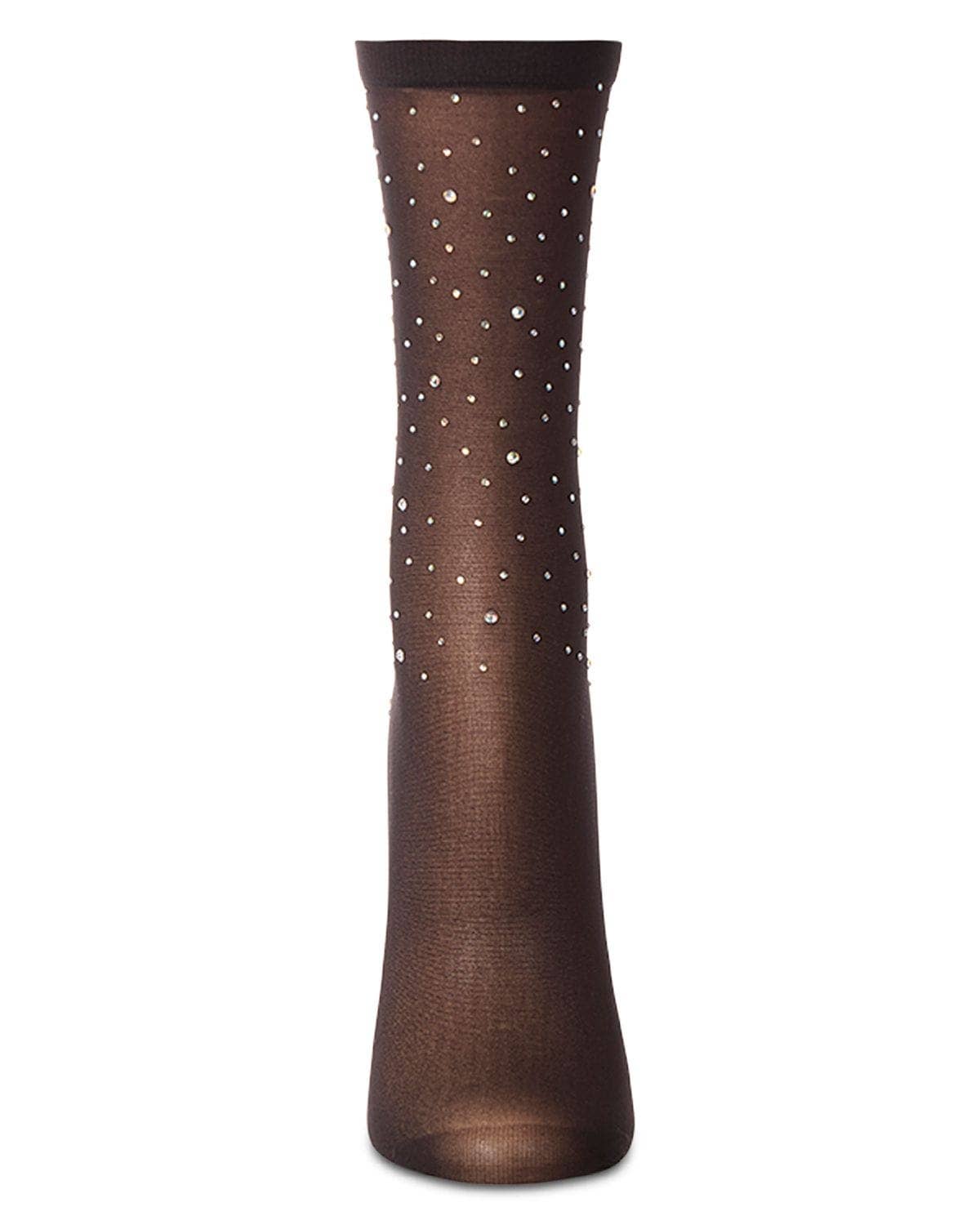 All Over Rhinestone Sheer Crew