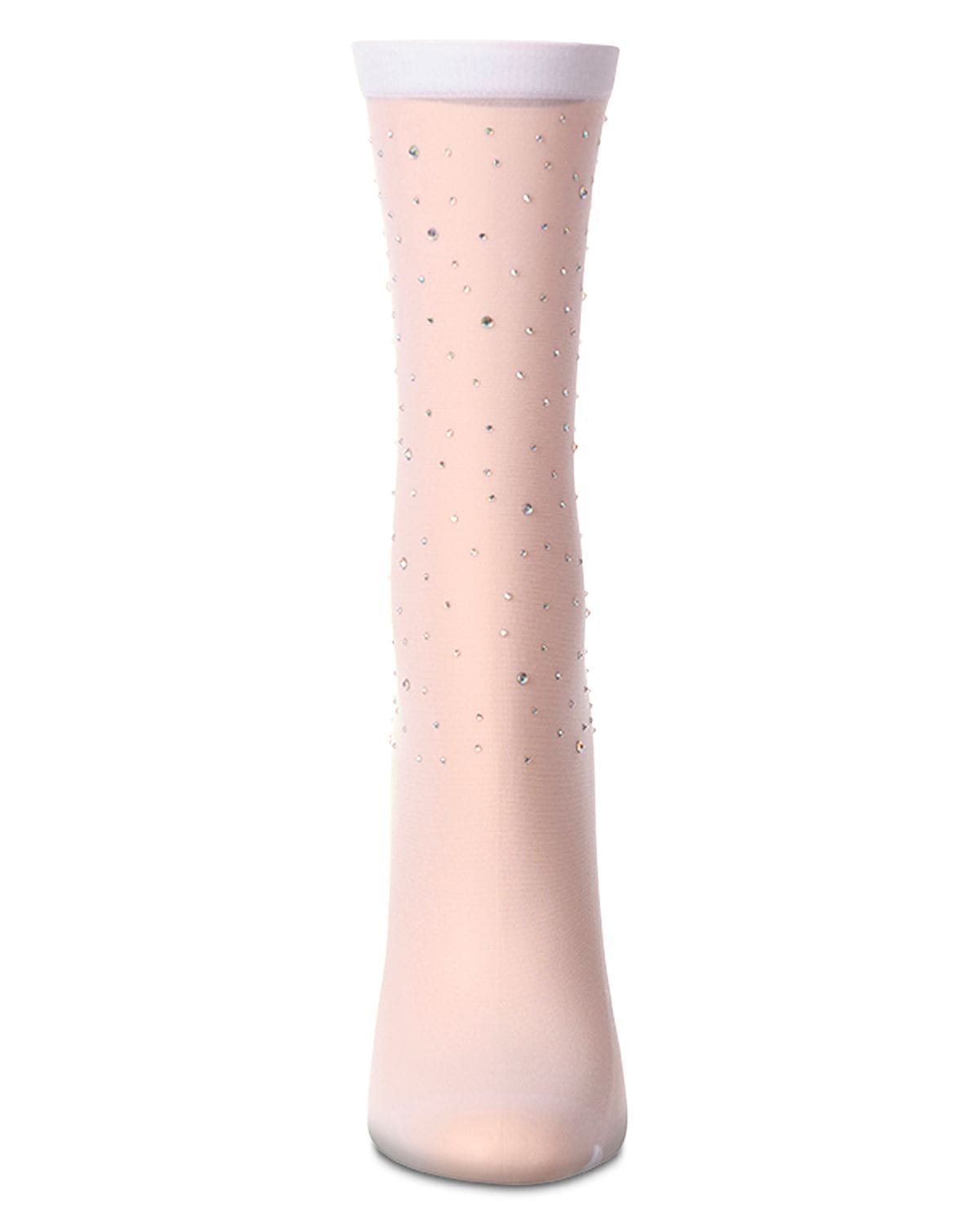 All Over Rhinestone Sheer Crew